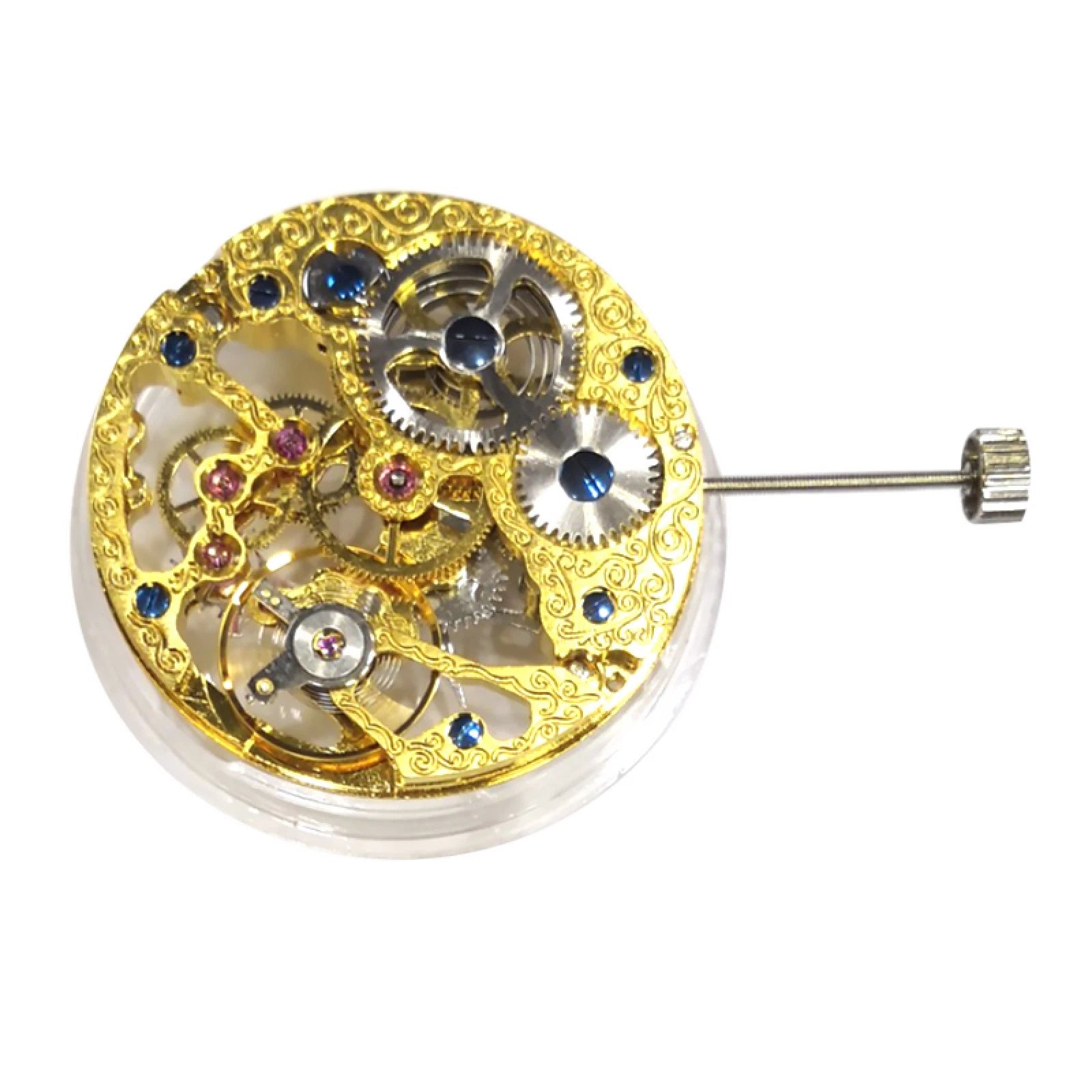 7 Jewels Golden Hollow 6497 Hand Winding Movement Watch Replacement