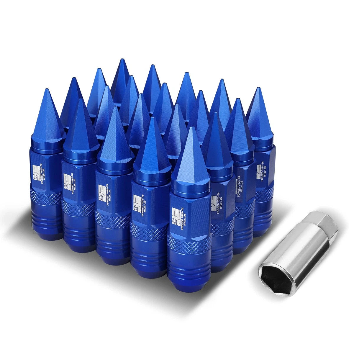 J2 Aluminum Blue M12 X1.25 21mm Od/ 81mm Height | Built Supply Co