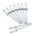 3/16" M4.8 Diameter Aluminum Countersunk Open End Pop Rivet Blind
