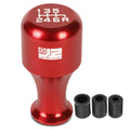 J2 Universal Aluminum Cylindrical Wine Cup Shift Knob Red W/ Thread