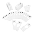 Hangers Retail Clothes Rack Rectangular Plastic Size 8 Dividers White