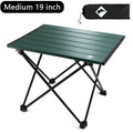 Villey 19 In Folding Beach Table Camping Side Table Aluminum Roll Up