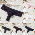 See Through Floral Thongs For Men - Lace Mesh Sheer Underpants