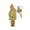 Antique Padlock Brass Hand Crafted Working Decorative Girl Doll Shape
