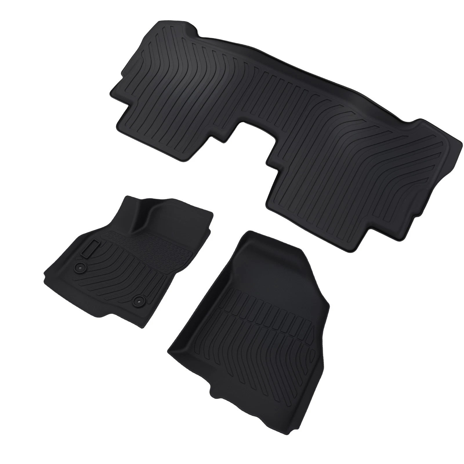 Black TPE Floor Mats Set for Chevrolet Bolt EV 2017-2023 Easy Clean Car Carpet