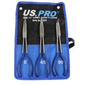 Us Pro 11" Long Reach Needle Nose Pliers Set Straight 45/90 Angled