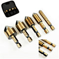 ATE Pro 5pc Black & Gold Countersink Bit Set - Quick Change Hex Shank by ATE Pro