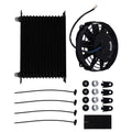 15-Row Engine Oil Cooler 7" Cooling Fan for Universal 10AN Street