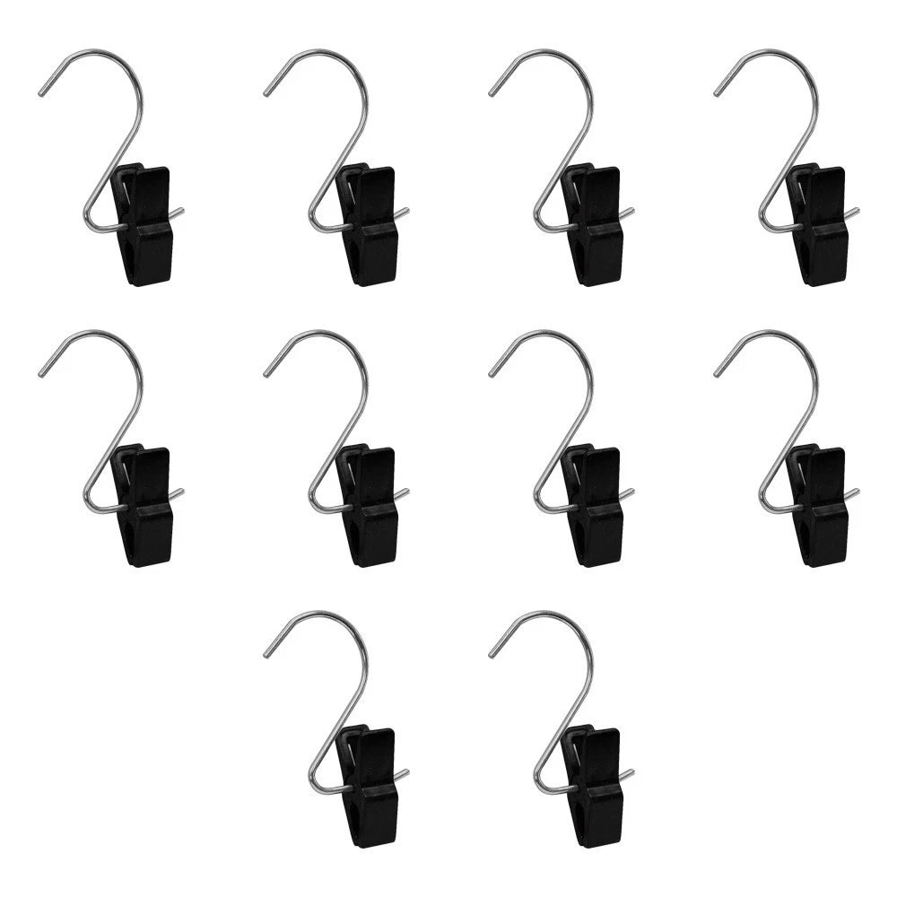 Black Plastic Laundry Hook Clips Clothes Pin Retail Fixture