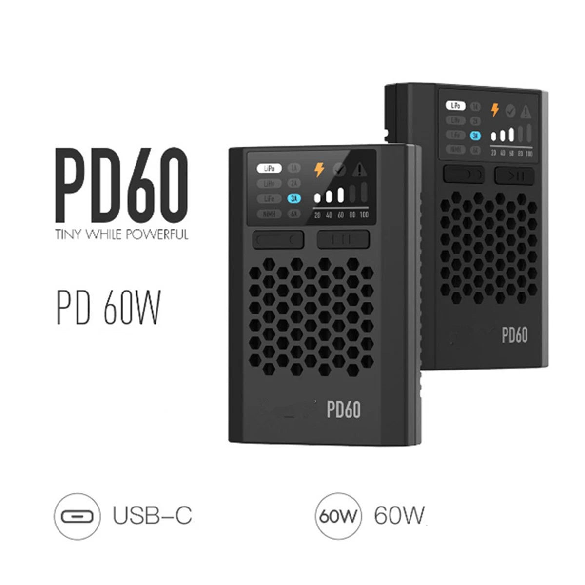 Pd60 60W 6a Pd/qc 2.0/3.0 Rc Battery Balance Charger Usb-c Type For