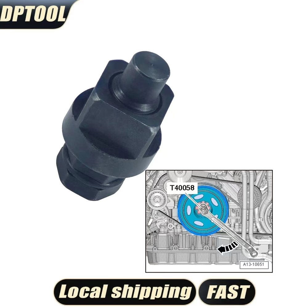 T40058 Crankshaft Turning Socket Tool For Audi 6 cyl. 2.4L and 3.2L FSI, A6, A8