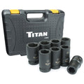 Titan 8-Piece Metric Deep Impact Socket Set by Titan