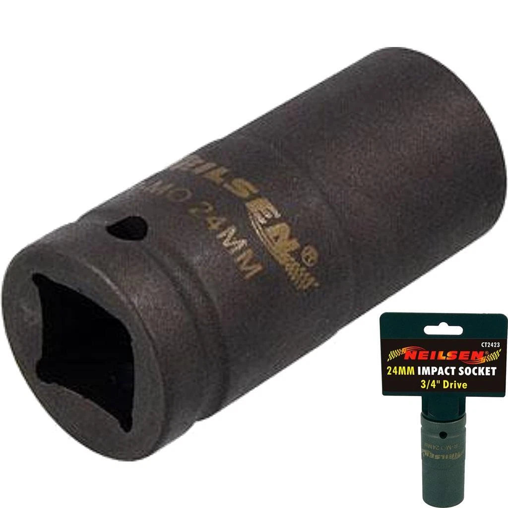 Neilsen 3/4" Drive Standard Deep Square Metric Single Impact Socket
