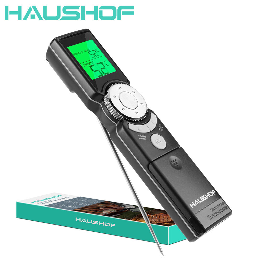 HAUSHOF Instant Read Meat Thermometer Digital High Accuracy Cooking