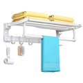 Wall Mounted Aluminum Towel Rack For Bathroom Storage And Organization