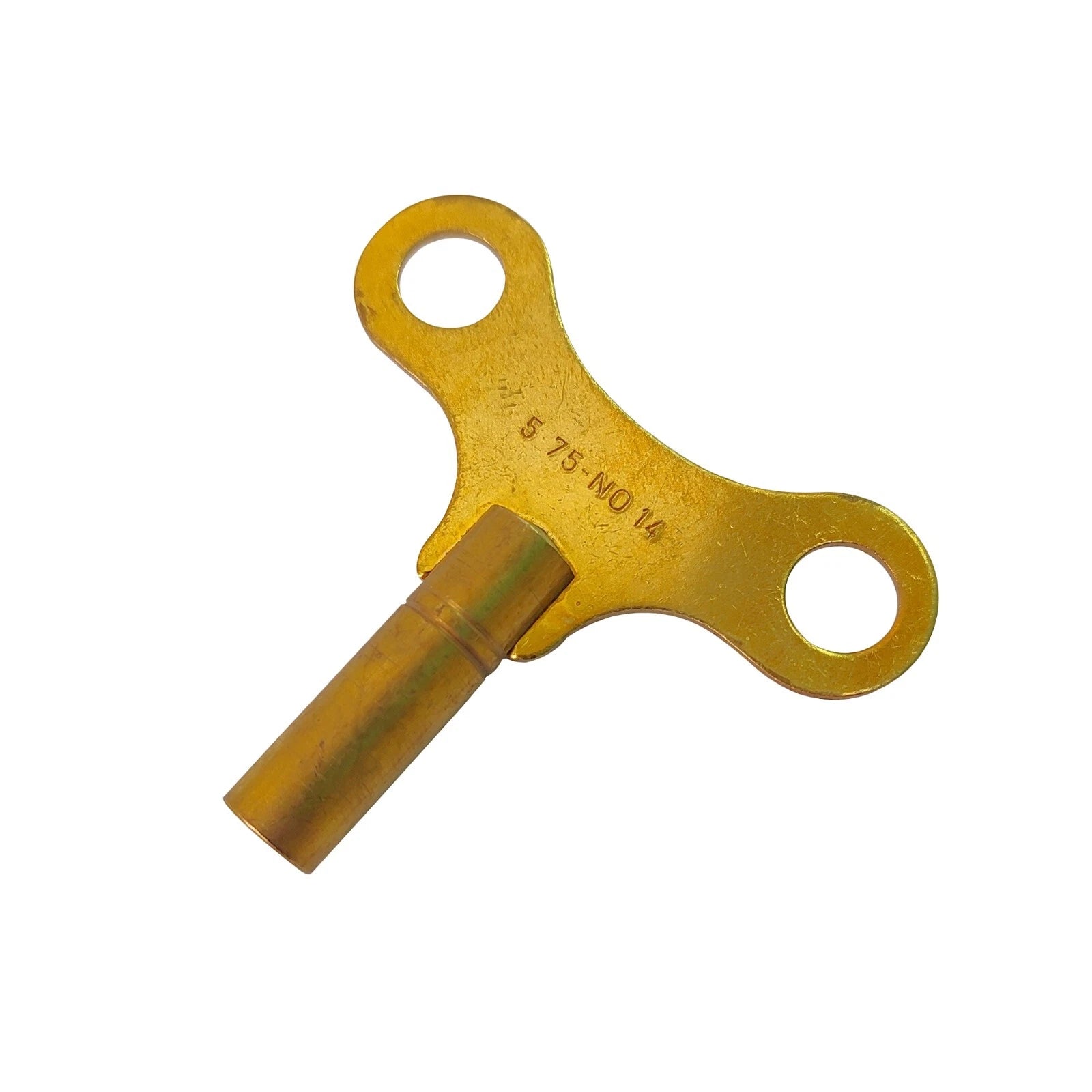 Brass Replacement Clock Key For Key Wind Clocks Size 14 / 5.75 Mm -