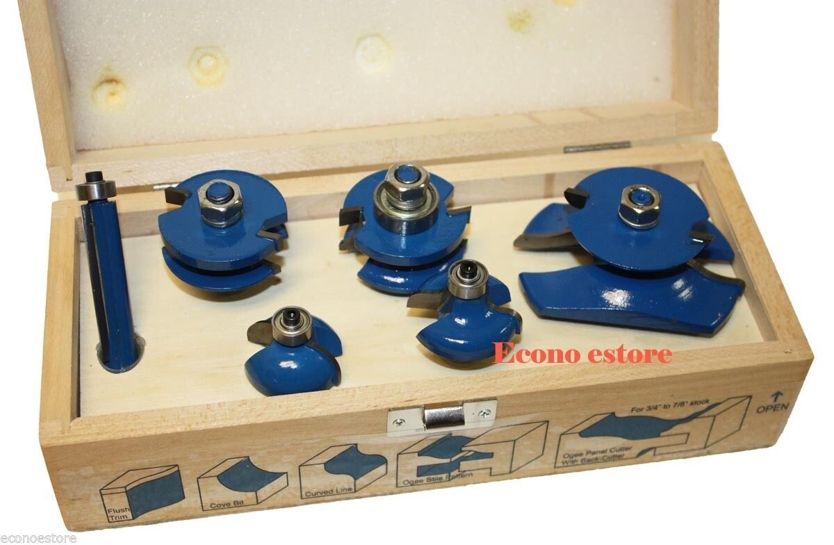 6Pc Roman Ogee Router Bit Set 1/2" Shank by Unbranded