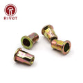 10PCS M4 M5 M6 M8 M10 Zinc Plated Carbon Steel Rivet Nut Half Hexagon Rivet
