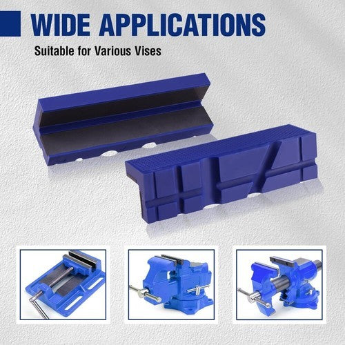 Workpro 6" Magnetic Vise Jaw Pads TPU Soft Grips by Workpro