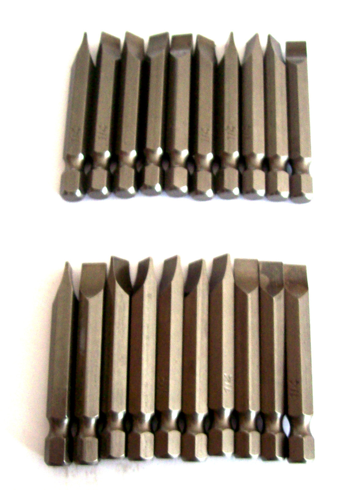 20 ENKAY 2" FLAT HEAD 1/4" SLOTTED SCREW DRIVER BITS MA
