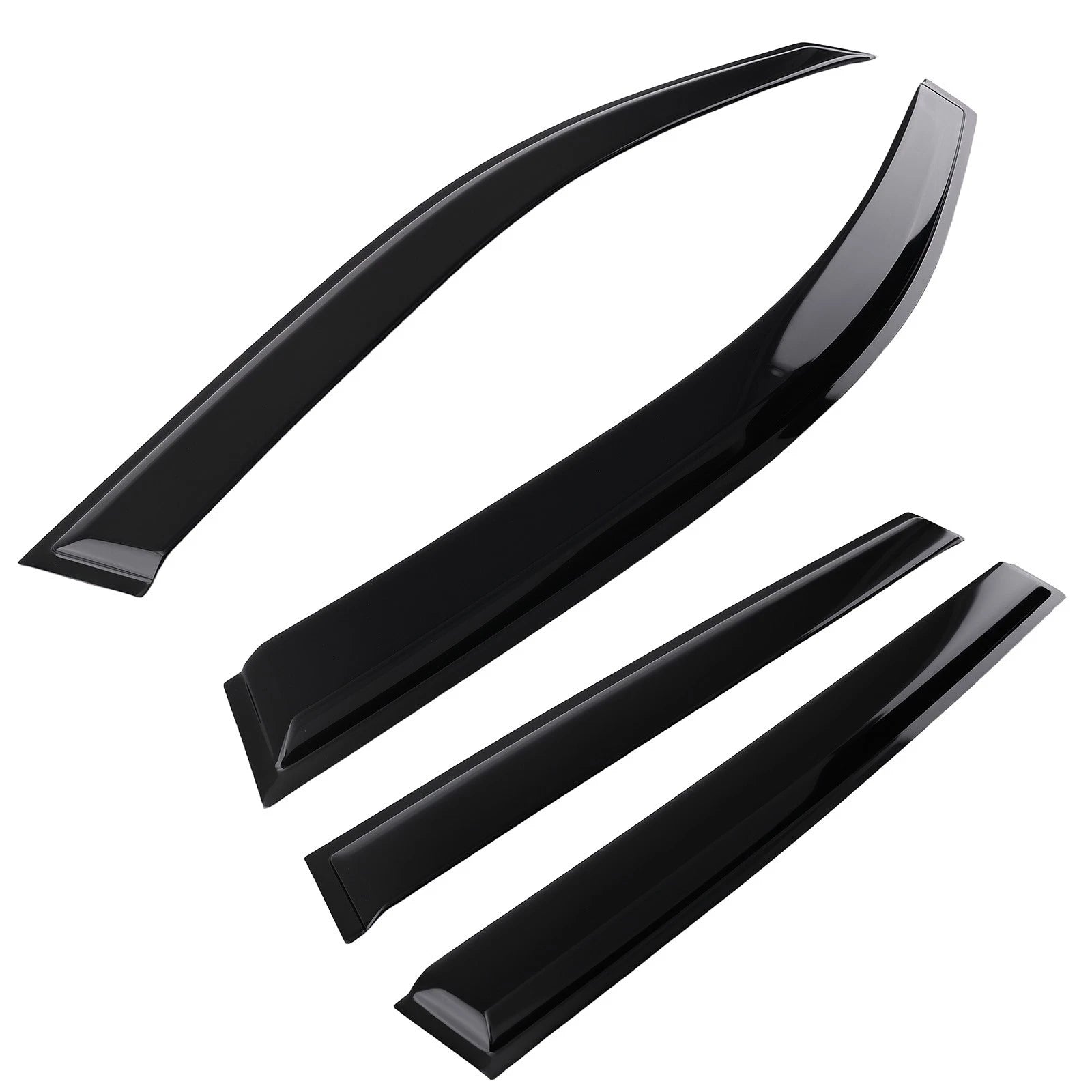 Side Window Rain Deflector Set for Subaru Forester 2019-2024 Black  4PC
