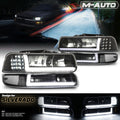 4pcs Black Housing Headlight Bumper[LED LIGHT BAR DRL]