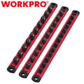 Workpro 3-Pack Magnetic Socket Organizer Set 1/4" 3/8" 1/2"