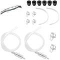2 Pack Motorcycle Brake Bleeder Hose Kit With Vent Covers And Clamps