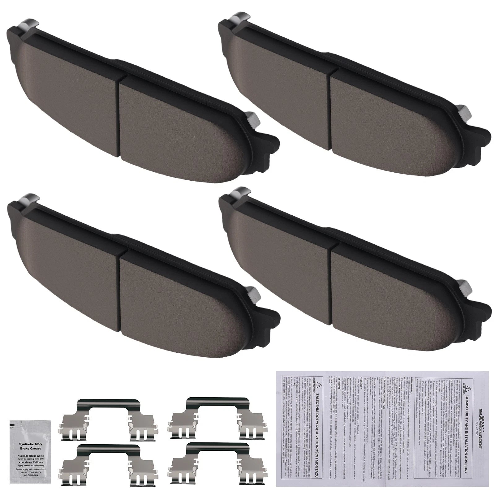 Front L&amp;R Ceramic Brake Pads Kit for Dodge Caliber Challenger Charger Magnum