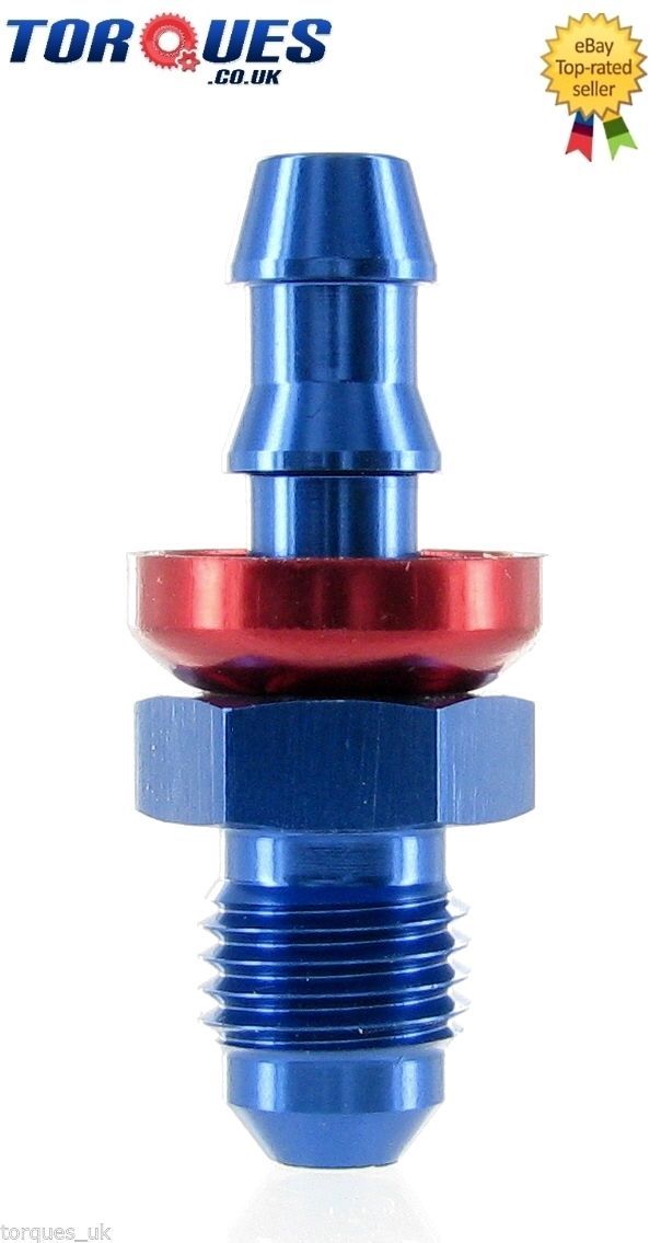 7/16" UNF Master Cylinder Push On Adapter to 5/16" 8mm Barb