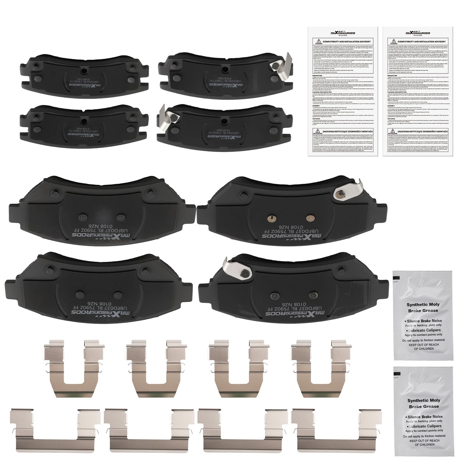 Front Rear L&amp;R Ceramic Brake Pads for Buick Century LeSabre Park Avenue Riviera