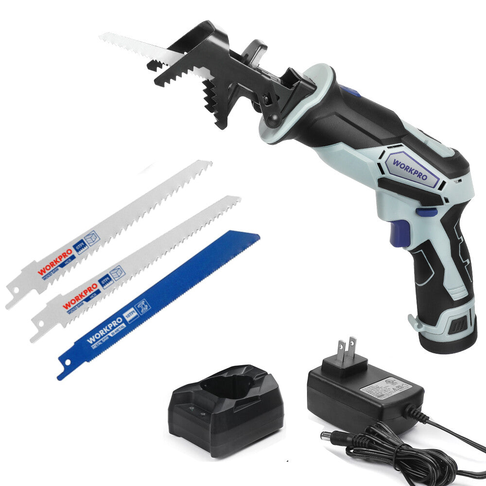 Cordless Reciprocating Saw Kits Variable Speed 3 Saw Blades Fast