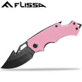 Flissa Mini Folding Pocket Knife Stainless Steel Drop Point Pocket