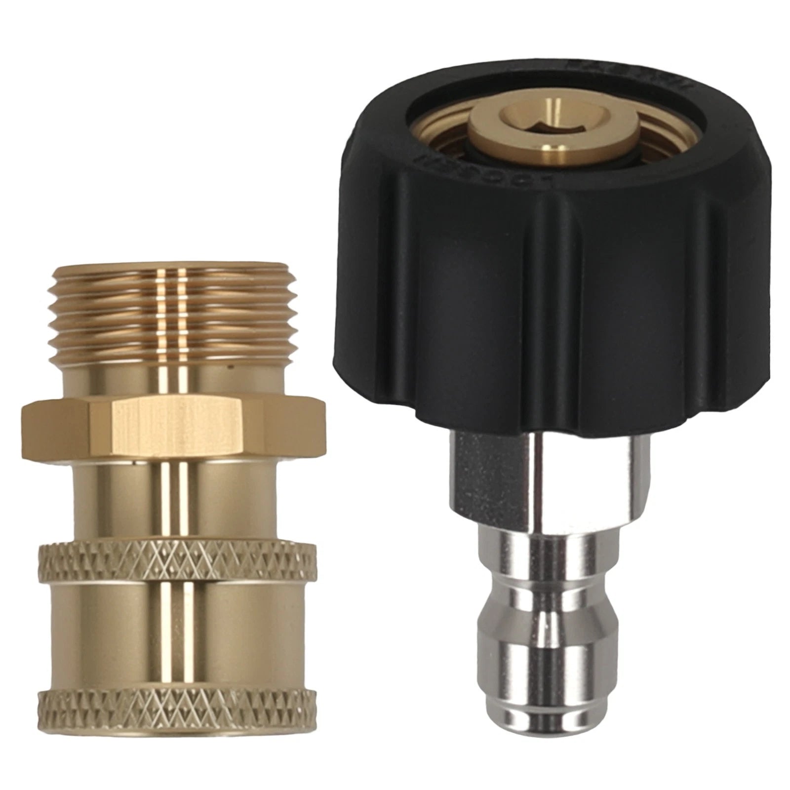 2x M22-14mm to 1/4" Quick Connect Brass Pressure Washer Coupler 5000PSI