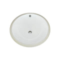 Ladle Shaped Undermount Bathroom Vanity Sink, 17-1/2" Diameter White