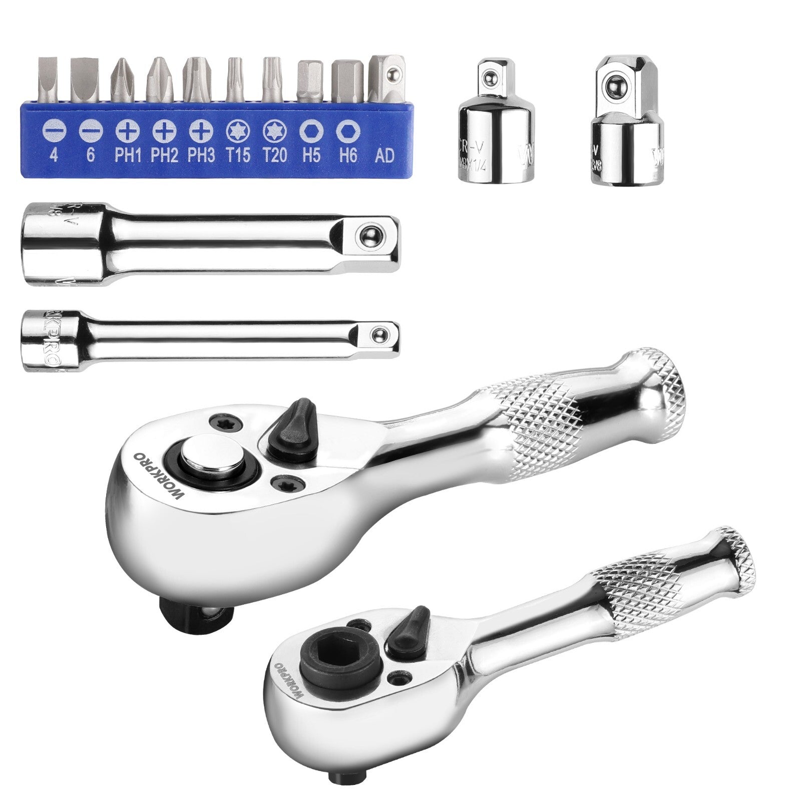 WORKPRO Stubby Ratchet & Bit Driver Set 16 PCS by WORKPRO