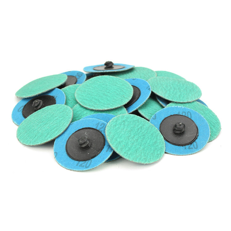 50 Pack - 2" 120 Grit Zirconia+Grind Aid Quick Change Sanding Discs