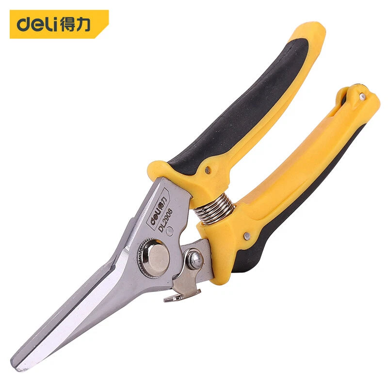 deli Scissors Shears Groove Cutting Wire Steel Plate Electrician Hand Tools