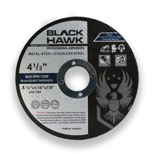 25 Pack 4-1/2" x 1/16" x 7/8" Cut-Off Wheels Metal Stainless Steel Cutting Discs