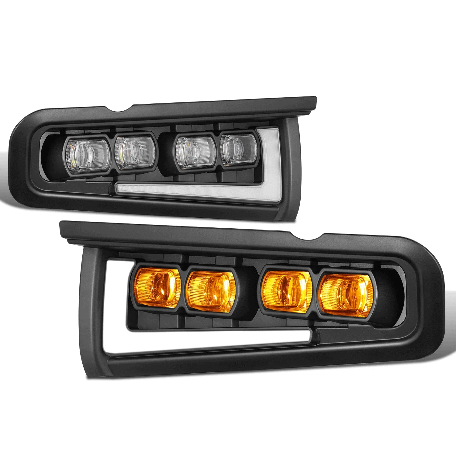 Fit 21-25 Ford Bronco Black Clear Projector Quad | Built Supply Co