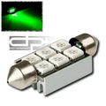 11x39mm 6 Smd 5050/5055 12V Bright Green Led Interior Dome/trunk