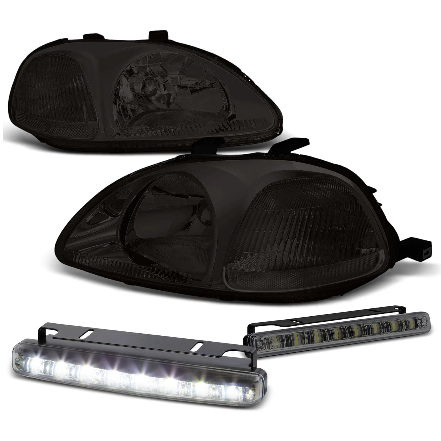 Smoked Housing Head+clear Corner+LED Fog Light Kit | Built Supply Co