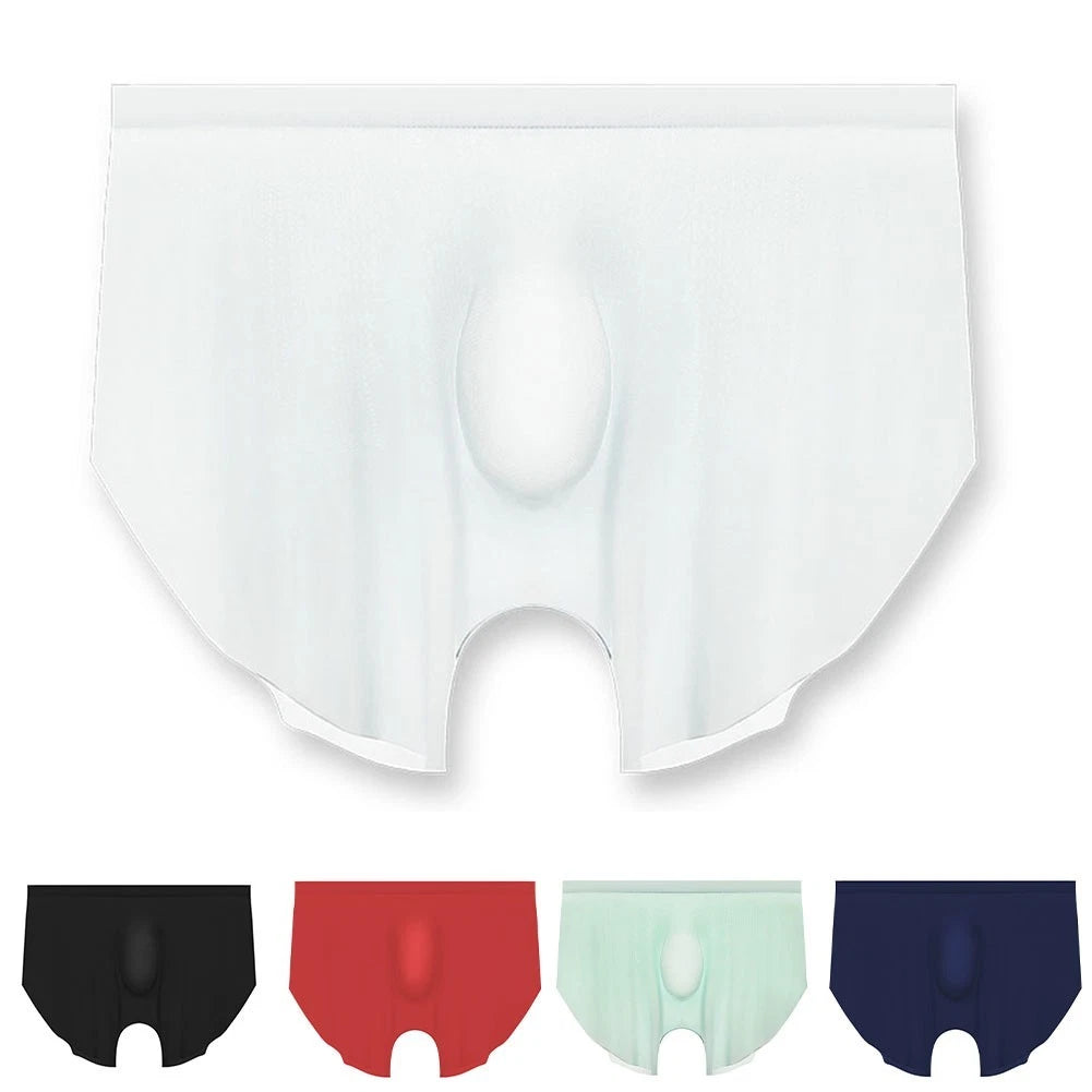 Men's Stylish Ice Silk Boxer Shorts Seamless Comfortable And