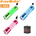 Everbrite 3-Pack Mini Led Flashlights Aluminum Flashlight 18aaa