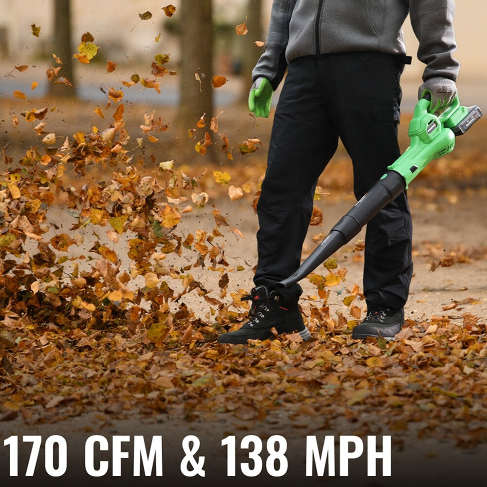 WORKPROX 20V Cordless Electric Leaf Blower 138MPH 170CFM High Speed
