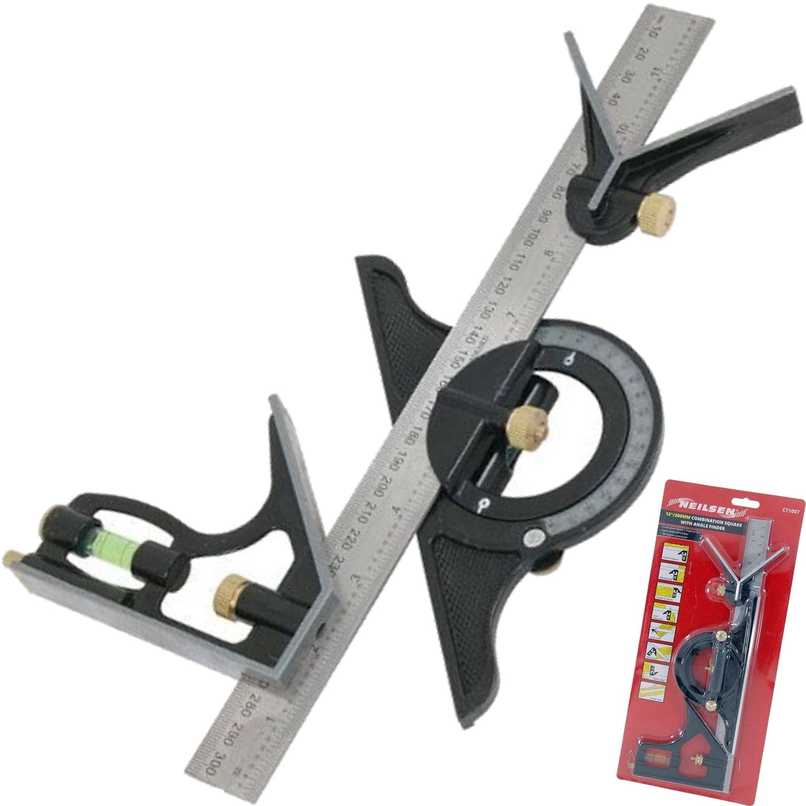Neilsen 12-Inch Adjustable Combination Tri Square by Neilsen