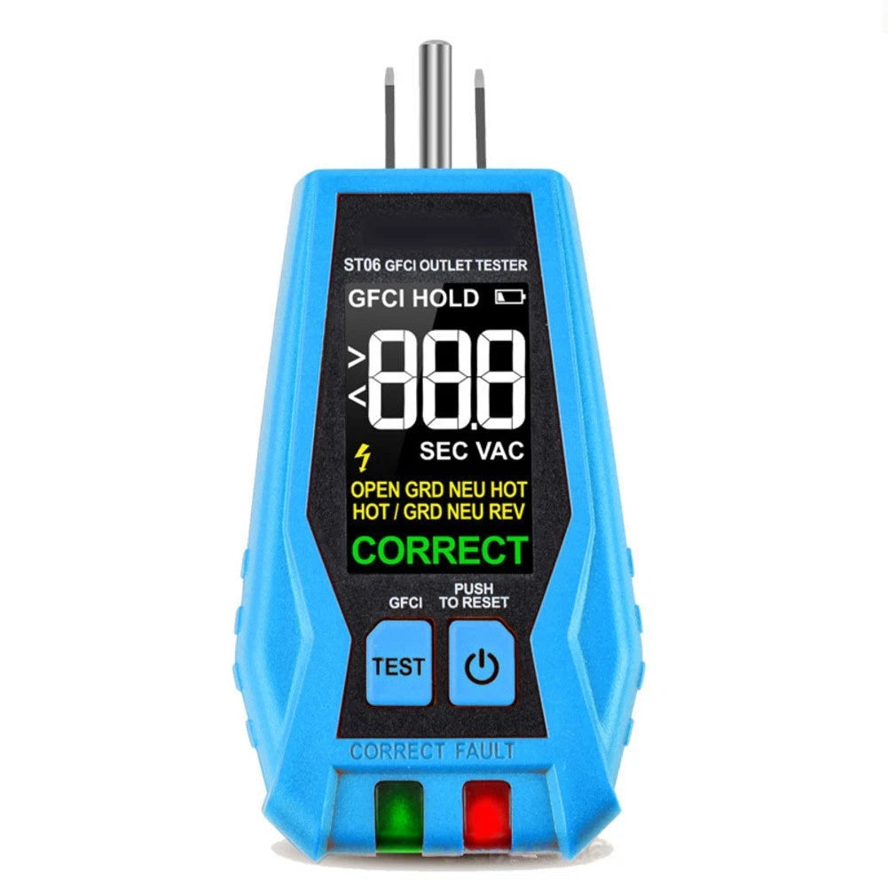 For Gfci Outlet Tester With Lcd Display For 110125V Ac And 3wire