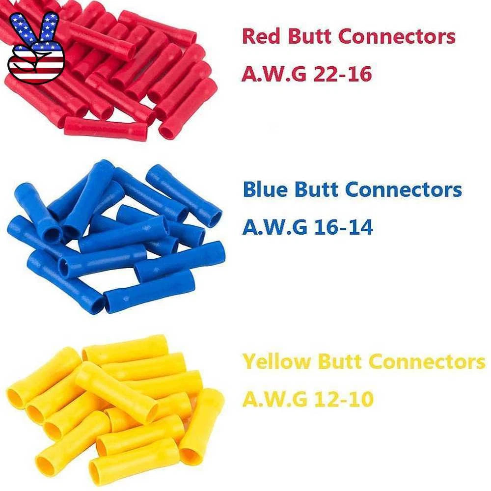 Insulated Electrical Wire Cable Terminals Butt Crimp Connectors
