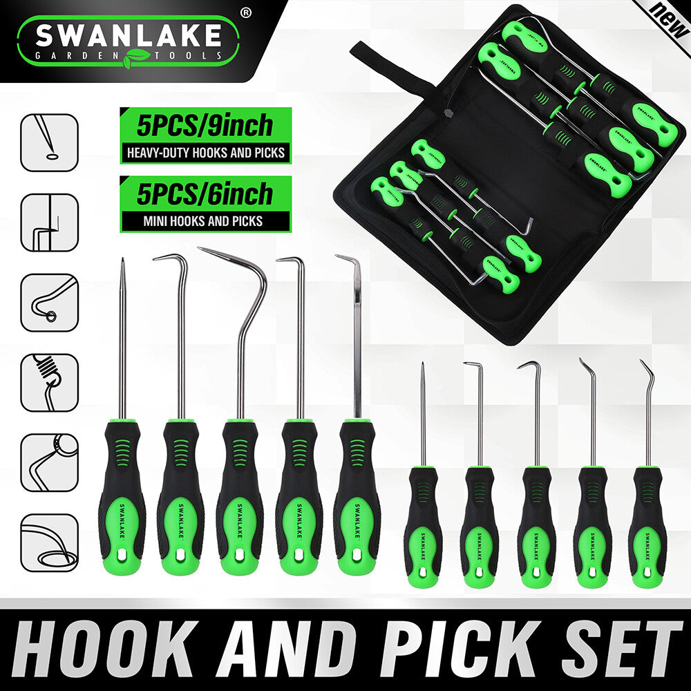 10PC Pick and Hook Set Pick Tool Set Car Auto Oil Seal Puller Remover