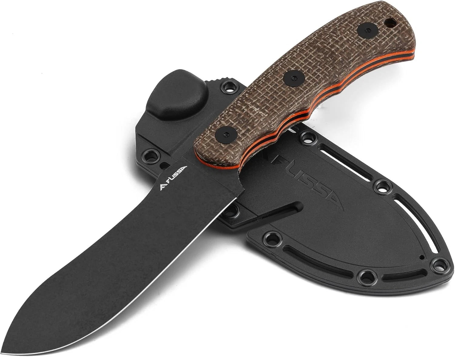 Flissa Fixed Blade Knife 4.7" Full Tang Hunting Kukri Knife W/14c28n